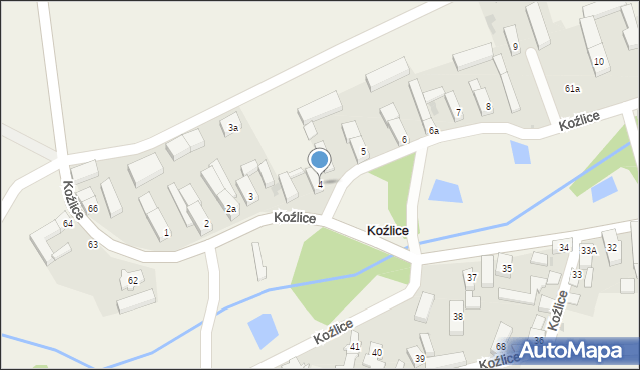 Koźlice, Koźlice, 4, mapa Koźlice