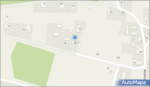 Koźlice, Koźlice, 7F, mapa Koźlice