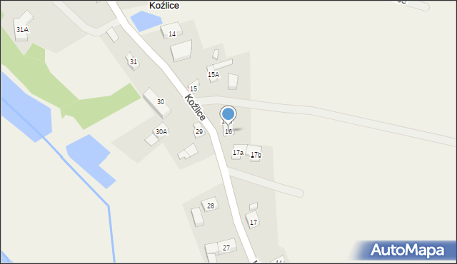 Koźlice, Koźlice, 16, mapa Koźlice