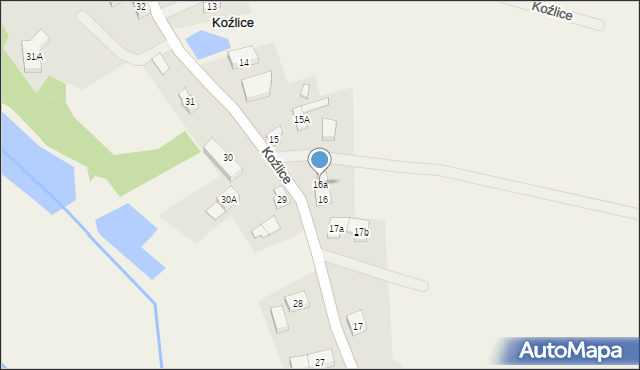 Koźlice, Koźlice, 16a, mapa Koźlice