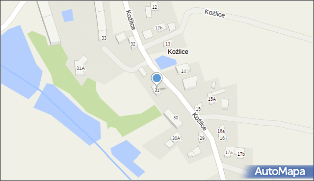 Koźlice, Koźlice, 31, mapa Koźlice