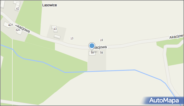 Koźlice, Koźlice, 59, mapa Koźlice