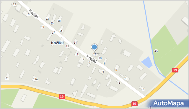 Koźliki, Koźliki, 12, mapa Koźliki