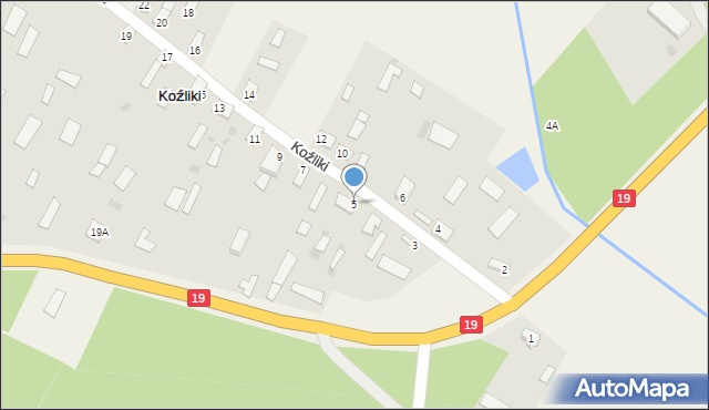 Koźliki, Koźliki, 5, mapa Koźliki