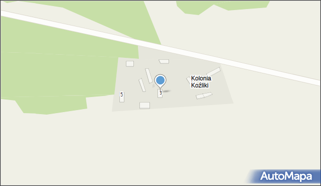 Koźliki, Koźliki, 3, mapa Koźliki