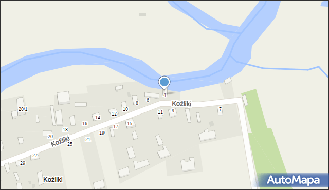 Koźliki, Koźliki, 4, mapa Koźliki