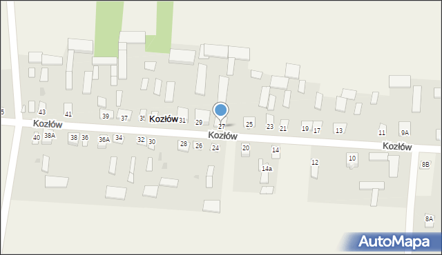 Kozłów, Kozłów, 27, mapa Kozłów