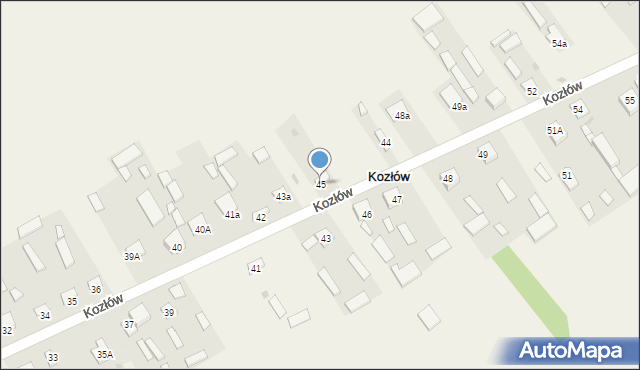 Kozłów, Kozłów, 45, mapa Kozłów