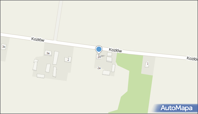 Kozłów, Kozłów, 1A, mapa Kozłów