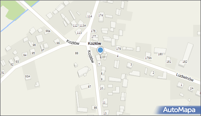 Kozłów, Kozłów, 5, mapa Kozłów