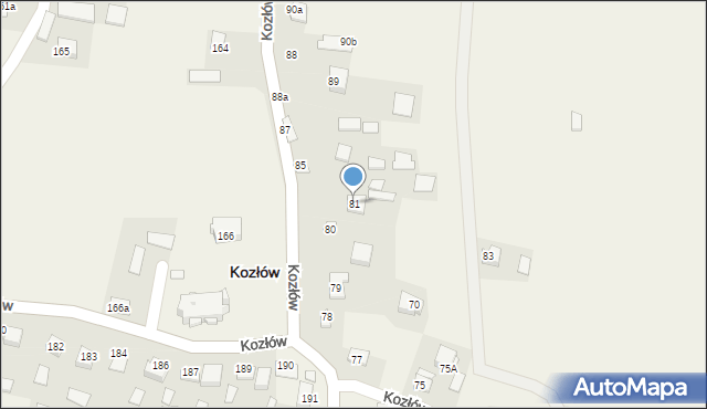 Kozłów, Kozłów, 81, mapa Kozłów