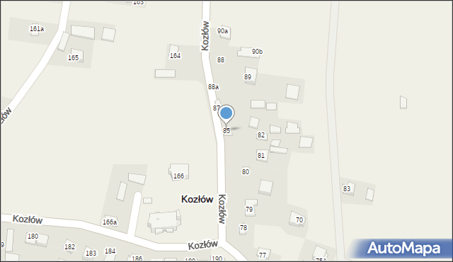 Kozłów, Kozłów, 85, mapa Kozłów