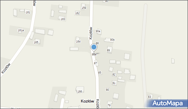 Kozłów, Kozłów, 88a, mapa Kozłów