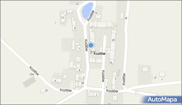Kozłów, Kozłów, 10, mapa Kozłów