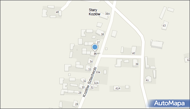 Kozłów Szlachecki, Kozłów Szlachecki, 35, mapa Kozłów Szlachecki