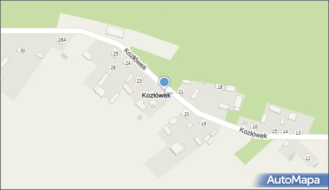 Kozłówek, Kozłówek, 22, mapa Kozłówek