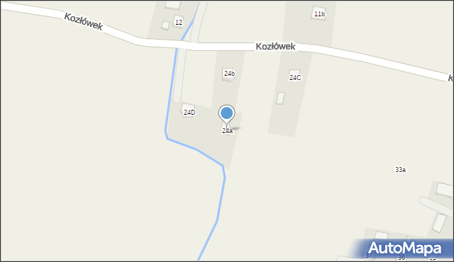 Kozłówek, Kozłówek, 24a, mapa Kozłówek