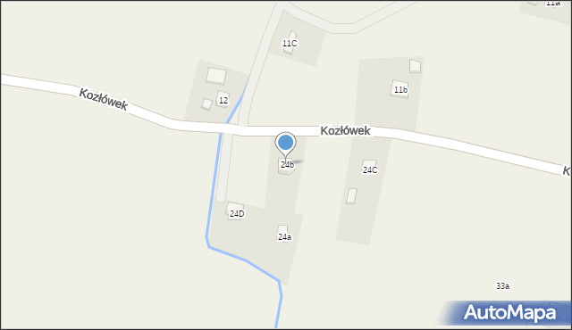 Kozłówek, Kozłówek, 24b, mapa Kozłówek