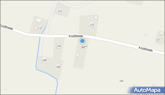 Kozłówek, Kozłówek, 24C, mapa Kozłówek