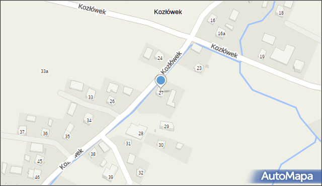 Kozłówek, Kozłówek, 27, mapa Kozłówek