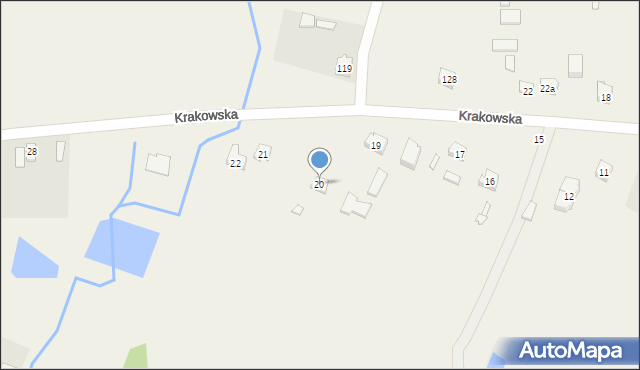 Kozłowiec, Kozłowiec, 20, mapa Kozłowiec