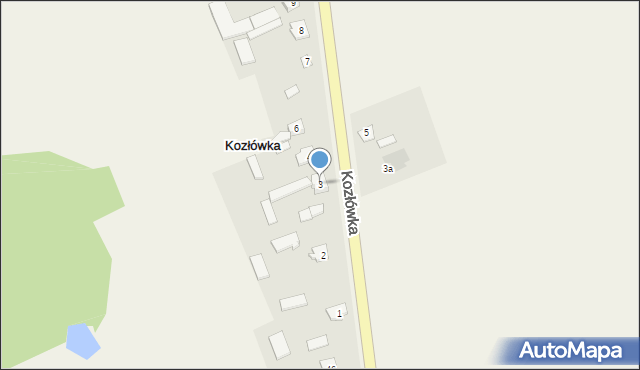 Kozłówka, Kozłówka, 3, mapa Kozłówka