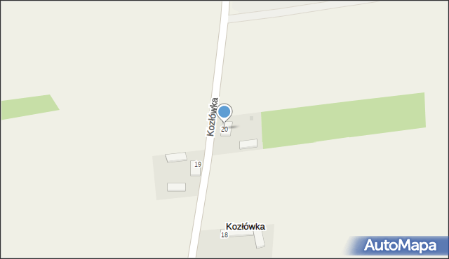 Kozłówka, Kozłówka, 20, mapa Kozłówka