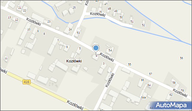 Kozłówki, Kozłówki, 4, mapa Kozłówki