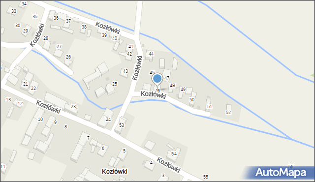 Kozłówki, Kozłówki, 46, mapa Kozłówki