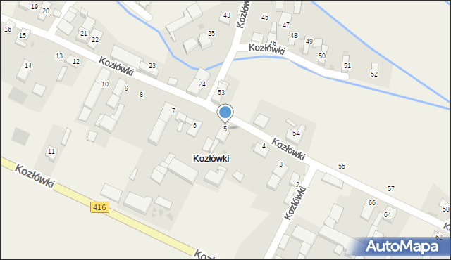 Kozłówki, Kozłówki, 5, mapa Kozłówki