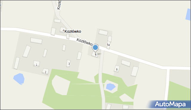 Kozłówko, Kozłówko, 5, mapa Kozłówko