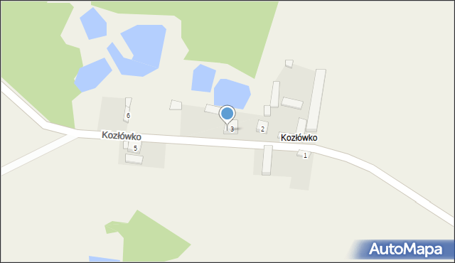 Kozłówko, Kozłówko, 4, mapa Kozłówko