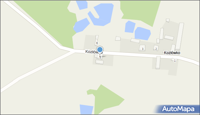 Kozłówko, Kozłówko, 5, mapa Kozłówko