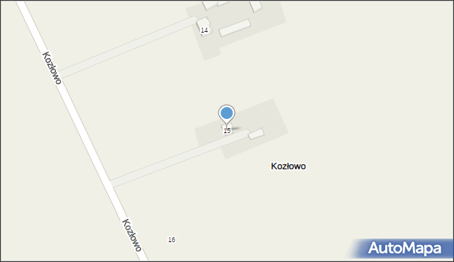 Kozłowo, Kozłowo, 15, mapa Kozłowo