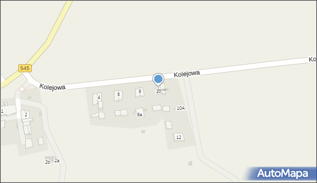 Kozłowo, Kolejowa, 10, mapa Kozłowo