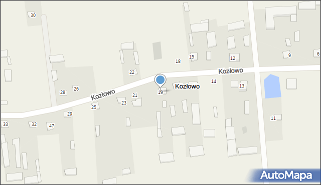 Kozłowo, Kozłowo, 19, mapa Kozłowo