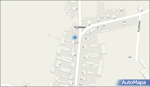 Kozłowo, Kozłowo, 14, mapa Kozłowo