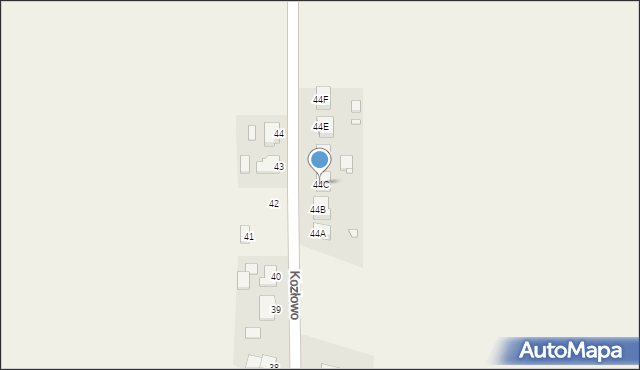 Kozłowo, Kozłowo, 44C, mapa Kozłowo