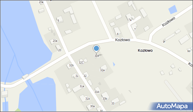 Kozłowo, Kozłowo, 32d, mapa Kozłowo