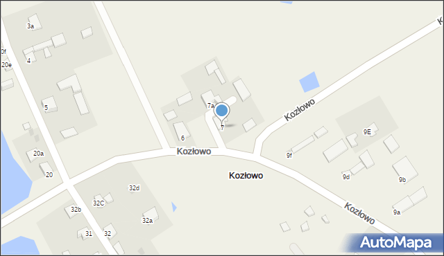 Kozłowo, Kozłowo, 7, mapa Kozłowo