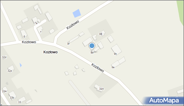 Kozłowo, Kozłowo, 9d, mapa Kozłowo