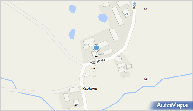 Kozłowo, Kozłowo, 22, mapa Kozłowo