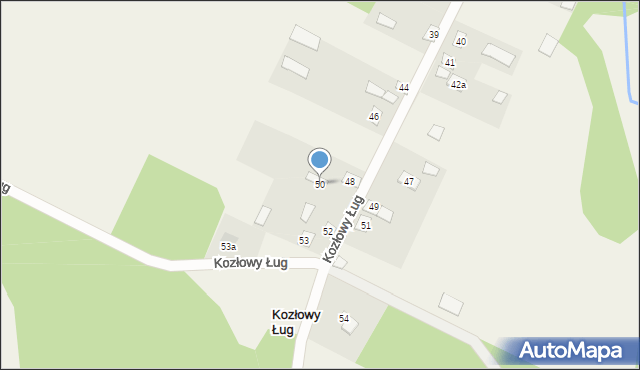 Kozłowy Ług, Kozłowy Ług, 50, mapa Kozłowy Ług