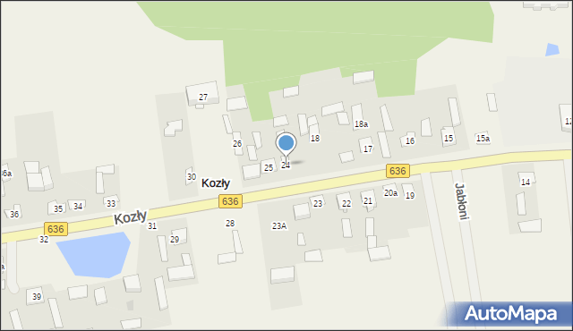 Kozły, Kozły, 24, mapa Kozły