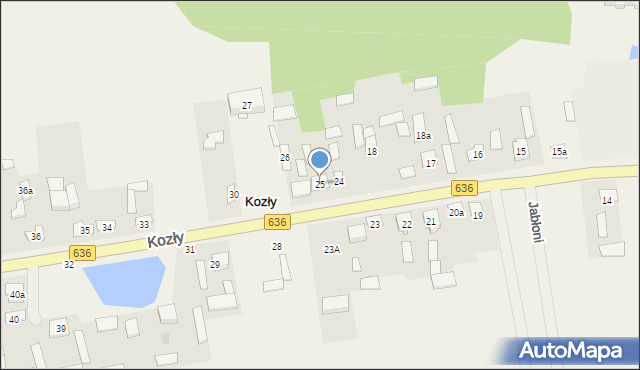 Kozły, Kozły, 25, mapa Kozły