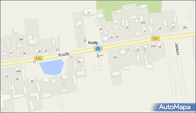 Kozły, Kozły, 28, mapa Kozły