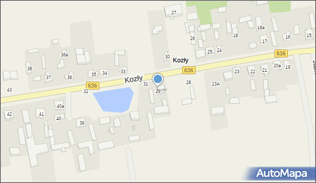 Kozły, Kozły, 29, mapa Kozły