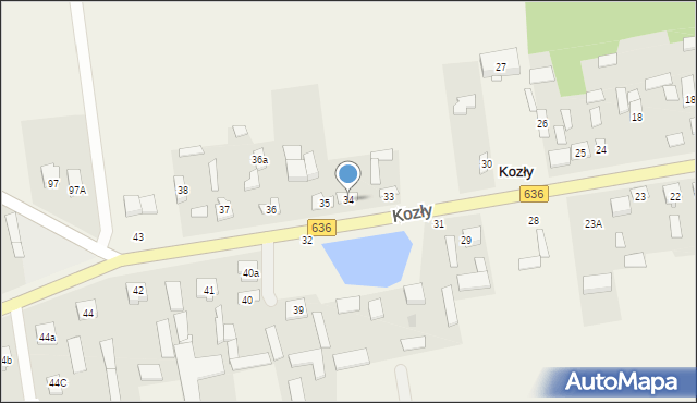 Kozły, Kozły, 34, mapa Kozły