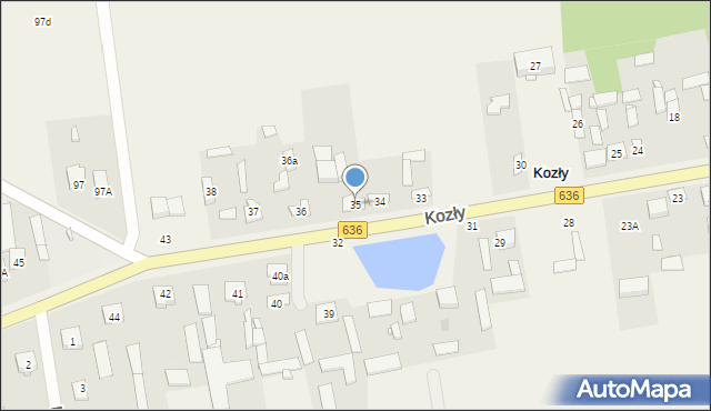 Kozły, Kozły, 35, mapa Kozły