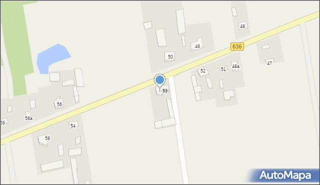 Kozły, Kozły, 53a, mapa Kozły